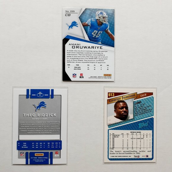 Detroit Lions 9 Card Lot - FTBL [11_1] - Picture 8 of 8